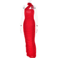 Spring Summer off Neck Sleeveless Dress Women Fashionable All Match Sexy Tight Backless Dress