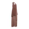 Women Spring Clothing Sexy Slim Fit Backless Mesh Stitching Tube Top Dress Scarf Collar