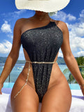 Women Bikini Double One Piece Swimsuit Sexy Bikini Swimsuit Women Backless Swimsuit Solid Color