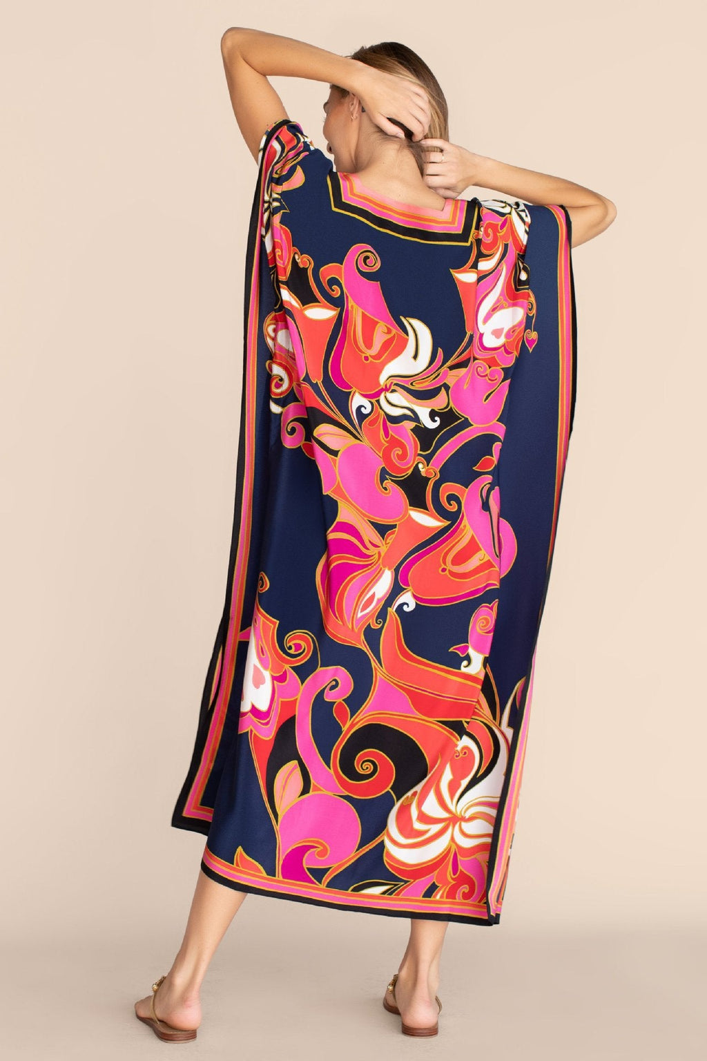 Fabrics Printed Robe Vacation Casual Beach Bikini Cover