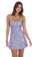 Women Clothing Sexy Tube Top Sequ Dress All Match Dress
