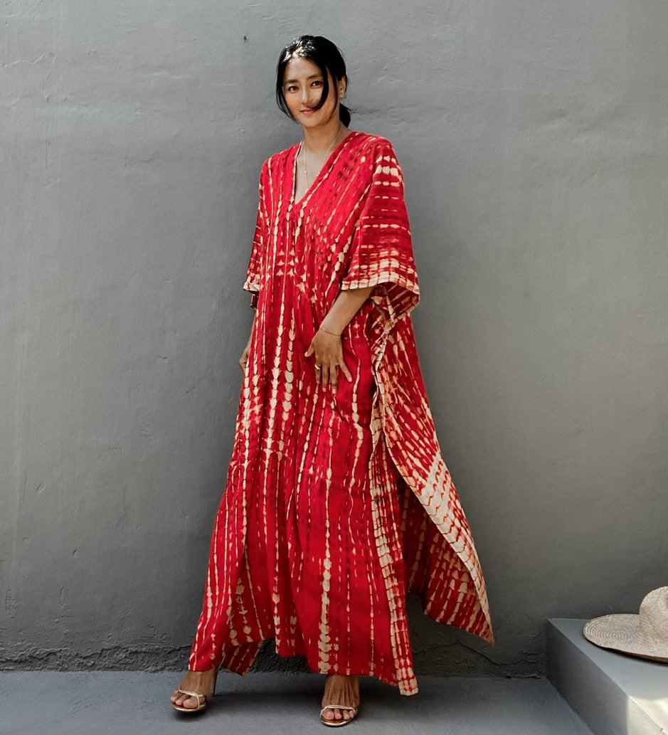 Rayon Halo Dyed Robe Vacation Casual Beach Bikini Cover 25 Colors