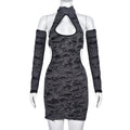 Ripped Autumn Dress Women Wrapped Chest Strap Wansheng Sheath Sexy Dress Women