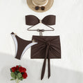 Direct Sexy Bikini Three Piece Sets Split Skirt Women Swimsuit Sexy Tube Top Arrival