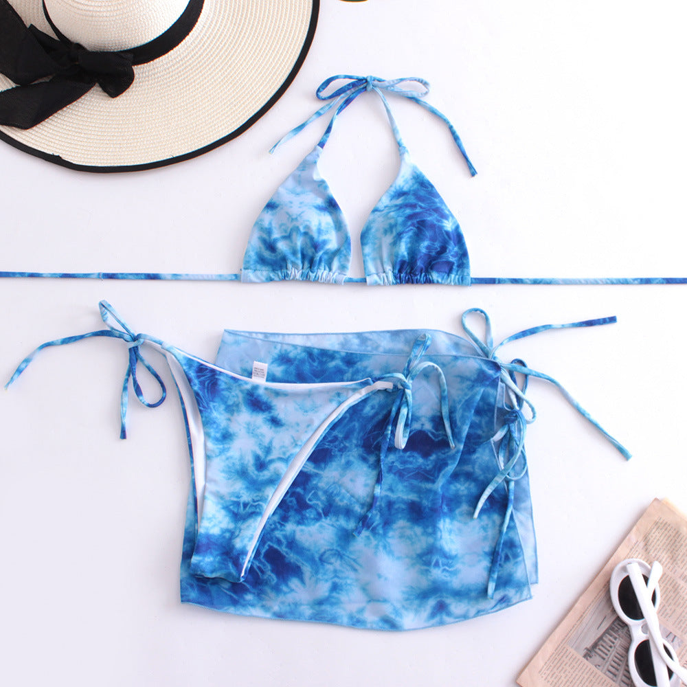Swimsuit Three Piece Beach Skirt Swimsuit Women Bikini Printed Swimsuit