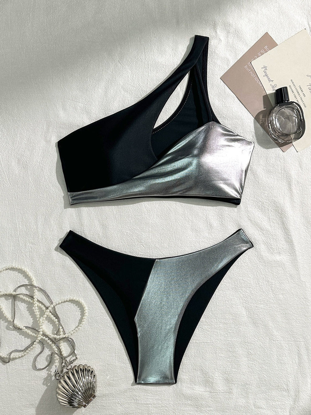 Sexy Split Stitching Bronzing Swimwear Swimsuit Bikini Bikini
