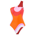 Color Matching Sexy Backless Swimsuit Women Tight Conservative Spring Vacation Swimsuit
