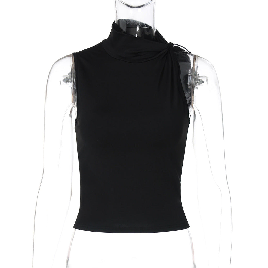 Slim Vest Women Summer Button Sleeveless Top Women Niche