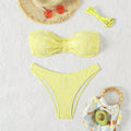 Swimsuit Bikini Printed Sexy Tube Top Bikini Split Swimsuit for Women