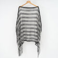 Sexy Mesh Sunscreen Striped Sunscreen Shawl Scarf Lady Shawl Towel