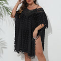 Women Beach Vacation Blouse Women Clothes Sexy Backless Hand Crocheting Chiffon Patchwork Dress