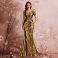 Fishing Line Shaping Elegant Evening Dress Gorgeous Pleated Cocktail Party Formal Party Gift