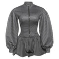 Women Clothing Autumn Personalized Stand up Collar Slim Fit Zipper Coat Sexy Hip Wrapped Pants Skirt Set for Women