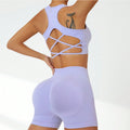 Shockproof Push up Beauty Back Yoga Clothes Peach Hip Shorts Seamless Workout Exercise Outfit Training Wear Women