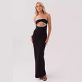 Summer Sexy Tube Top Knitted Dress Long for Women