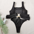 Bikini Sexy Metal Buckle One Piece Swimsuit Bikini