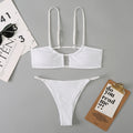 Lady Sexy Split Bikini Beach Swimsuit Lace Up Backless Swimsuit
