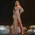 Host High End Evening Dress Gas Cocktail Luxury Light Fishtail Engagement Sequined Cami Dress