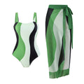 One Piece Triangle Swimsuit Sexy Swimsuit Sexy Belt Wrap Skirt