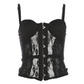 Autumn Winter Women Sexy Lace Stitching See through Slim Fit Figure Flattering Camisole