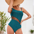 Arrival Sexy Spun Yarn One-Piece Swimsuit Women Hollow Out Cutout Backless Gold Silk Swimsuit