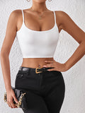 Women Clothing Spring Summer Sexy Crop Top Spaghetti Strap Vest Inner Match Women Outerwear Top