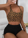 Swimsuit Women Leopard Print Split Two Piece Set Printed Bikini Swimsuit