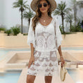 Loose Pullover Swimsuit Outwear Blouse Beach Jacket Water Soluble Lace Bikini Cover Up Women Crochet hook