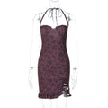 Women Wear Summer Sexy Lace Slim Tube Top Lace up Dress