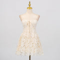 Sexy Sweet Spicy Pure Lace Embroidered Sleeveless Strap High Grade Tube Top Dress Women