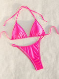 Bikini Triangle Lace up Sexy Split Bikini Swimwear Swimsuit Women