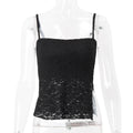 Women Clothing Summer Sexy Slim Lace Backless Solid Color Camisole