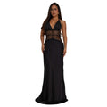 Women Wear Sexy Lace V neck Stitched Backless Dress Women