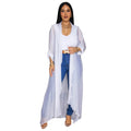 Europe Russia Women Casual Chiffon Shirt Long Cardigan Sunscreen Coat