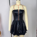 Tube Top Sexy Backless Waist Trimming Bud Swing Dress Women Elegant Dress