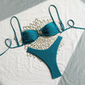 Bikini Sexy Bikini Solid Color Tube Top Split Women Swimsuit Women