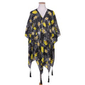 Summer Colorful Floral Print Tassel Sunshade Casual Sun Proof Sun Protection Clothing Mid Length Blouse