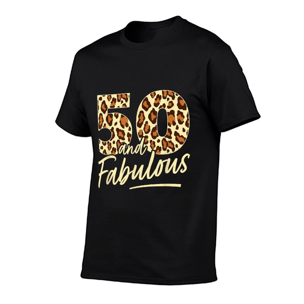 50 Year Woman Leopard Fabulous 50th Birthday  Durable T-Shirt